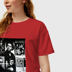 Футболка оверсайз женская Depeche Mode 101 Vintage 1988, цвет: красный — фото 2