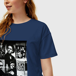 Футболка оверсайз женская Depeche Mode 101 Vintage 1988, цвет: тёмно-синий — фото 2