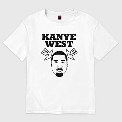 Футболка оверсайз женская Kanye west - look at me - im so great, цвет: белый