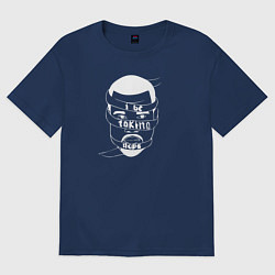 Футболка оверсайз женская Kanye west - рэпер, цвет: тёмно-синий