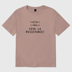 Футболка оверсайз женская Viva la resistance, цвет: пыльно-розовый