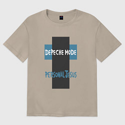 Футболка оверсайз женская Depeche Mode - Personal Jesus, цвет: миндальный