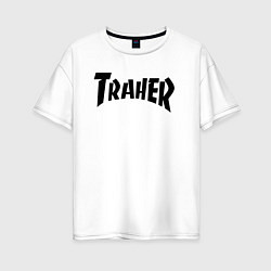 Футболка оверсайз женская TRAHER, цвет: белый