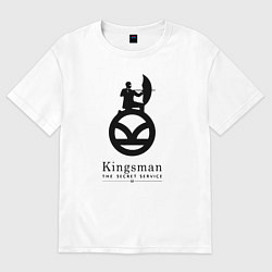 Женская футболка оверсайз Kingsman Секретная служба - logo