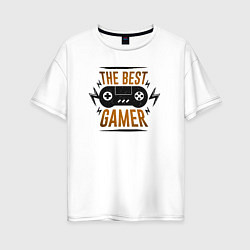 Женская футболка оверсайз The best gamer imp