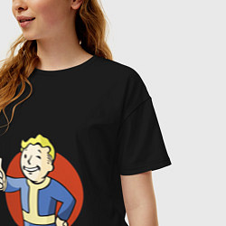 Футболка оверсайз женская Vault boy like, цвет: черный — фото 2