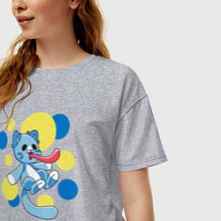 Футболка оверсайз женская Candy Cat PP, цвет: меланж — фото 2