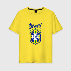 Женская футболка оверсайз Brasil Football