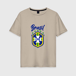 Женская футболка оверсайз Brasil Football