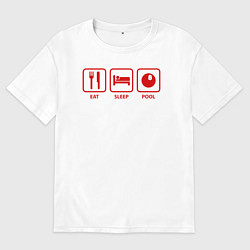 Женская футболка оверсайз Есть Спать Пул