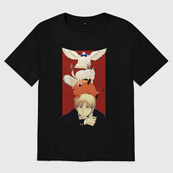 Женская футболка оверсайз Дензи и почита - Человек бензопила