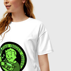Футболка оверсайз женская Fallout pip - boy radio, цвет: белый — фото 2