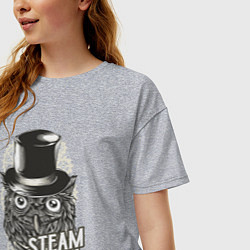 Футболка оверсайз женская Steam owl, цвет: меланж — фото 2