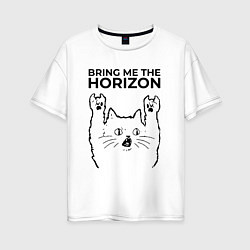 Женская футболка оверсайз Bring Me the Horizon - rock cat