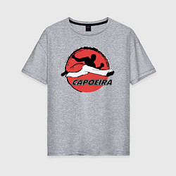 Женская футболка оверсайз Capoeira - fighter jump