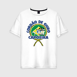 Женская футболка оверсайз Cordao de ouro Capoeira flag of Brazil