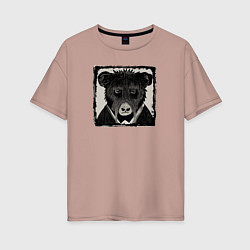 Женская футболка оверсайз Старый медведь