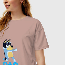 Футболка оверсайз женская Doggy Dad, цвет: пыльно-розовый — фото 2
