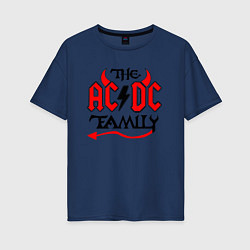 Женская футболка оверсайз The ac dc family - Rock