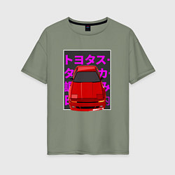 Женская футболка оверсайз Supra A70 MK3 JDM