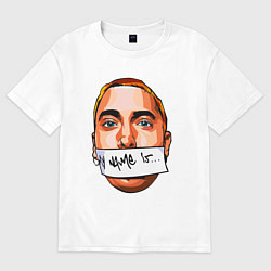 Футболка оверсайз женская My name is - Eminem, цвет: белый