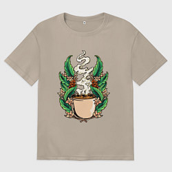 Футболка оверсайз женская Зерновой кофе, цвет: миндальный