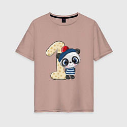 Женская футболка оверсайз Baby Panda