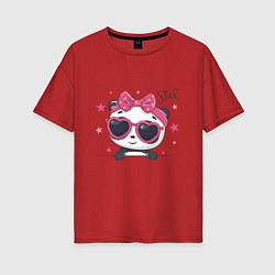 Женская футболка оверсайз Panda Star