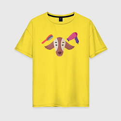 Женская футболка оверсайз Груминг собачки