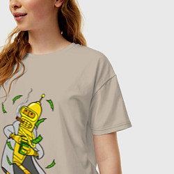 Футболка оверсайз женская Golden Bender, цвет: миндальный — фото 2