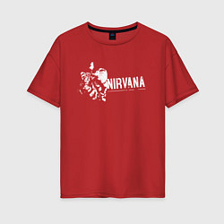 Женская футболка оверсайз Nirvana-Курт и гитара