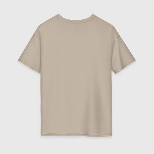 Женская футболка оверсайз Цветочная мандала / Миндальный – фото 2