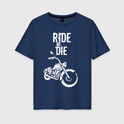 Женская футболка оверсайз Ride or Die винтаж