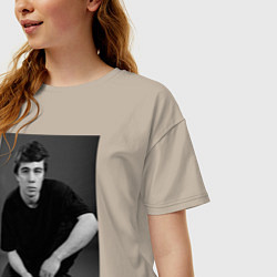 Футболка оверсайз женская Актёр Сергей Бодров-младший, цвет: миндальный — фото 2