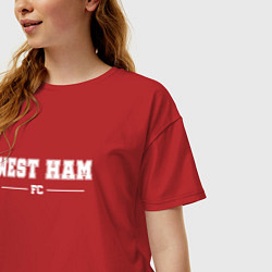 Футболка оверсайз женская West Ham football club классика, цвет: красный — фото 2
