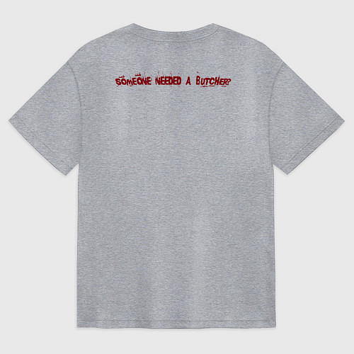 Женская футболка оверсайз Pudge Butcher of Dota 2 / Меланж – фото 2