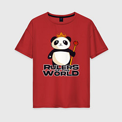 Женская футболка оверсайз Панда - Правители Мира