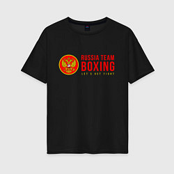 Женская футболка оверсайз Lets get boxing