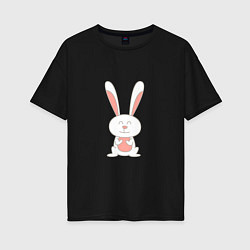 Женская футболка оверсайз Smiling Rabbit