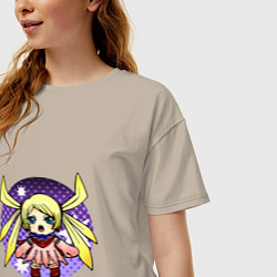 Футболка оверсайз женская Почтовая пчела - Ниша, цвет: миндальный — фото 2