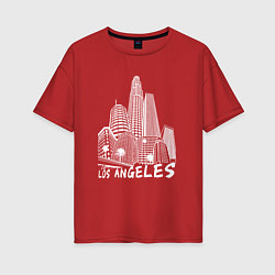 Женская футболка оверсайз Город Лос Анджелес США