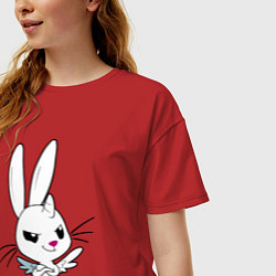 Футболка оверсайз женская Angel Bunny - my little pony - cartoon, цвет: красный — фото 2