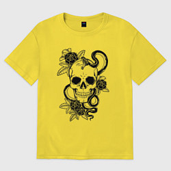 Женская футболка оверсайз Калавера - мексиканский символ Дня мертвых