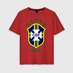 Женская футболка оверсайз Brasil CBF