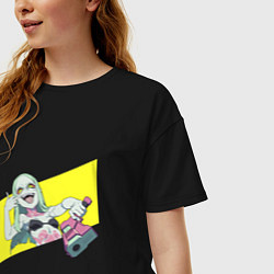 Футболка оверсайз женская Ребекка, цвет: черный — фото 2