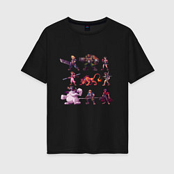 Женская футболка оверсайз Final Fantasy 7 Pixelart