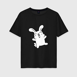 Женская футболка оверсайз Happy Bunny
