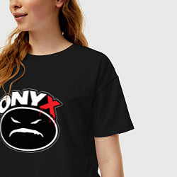 Футболка оверсайз женская Onyx - black logo, цвет: черный — фото 2