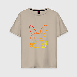Женская футболка оверсайз Summer Bunny