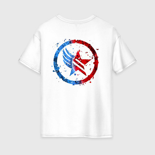 Женская футболка оверсайз Mass Effect Renegade - Paragon Combo / Белый – фото 2